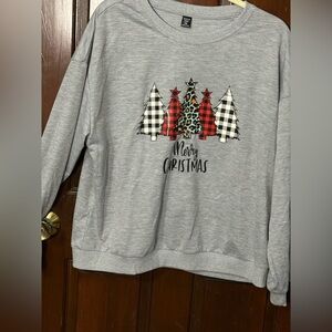 Women’s plus size one X Christmas sweatshirt